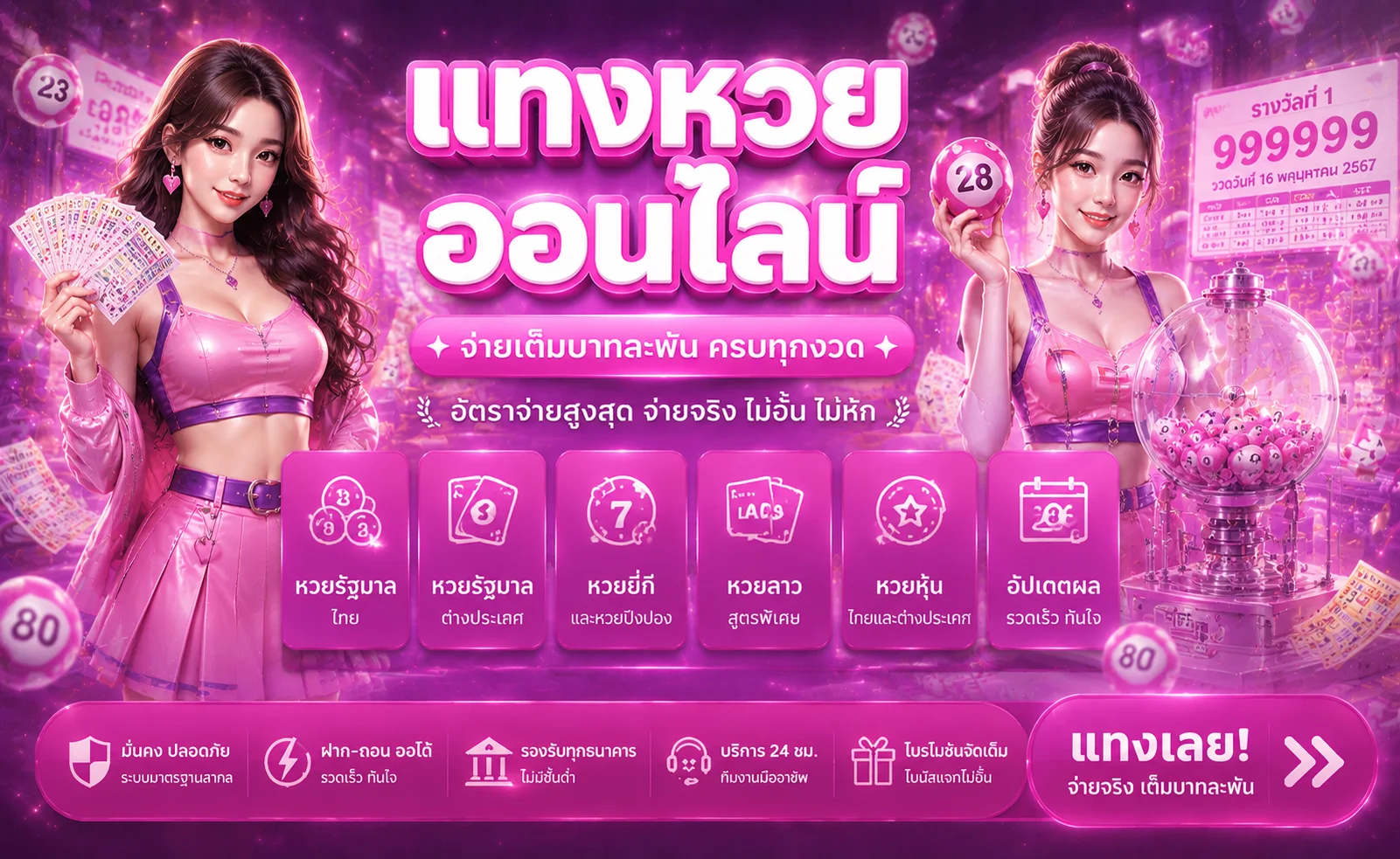 หวยออนไลน์ ร่ำรวย123 ซื้อหวยครบทุกประเภท จ่ายเต็ม